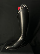 DeNiro Bellini Custom Dressage Boots Wrat Black with Pearls and Crystals